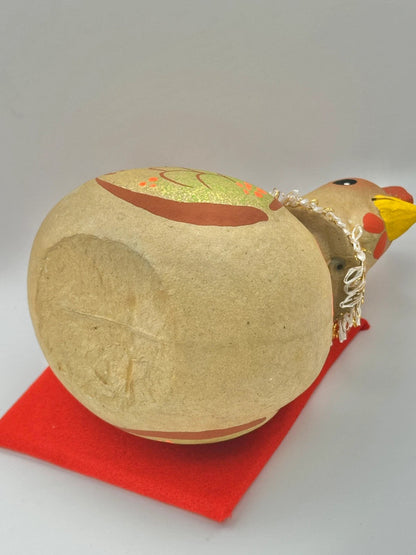 FT31 - Poulet en papier mâché, jouet folklorique
