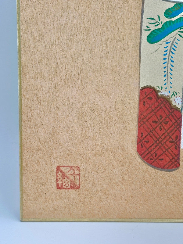 SHP28 - Shikishi artwork card in gold