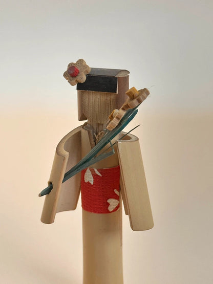 K10135 - Bamboo kokeshi folk crafts doll
