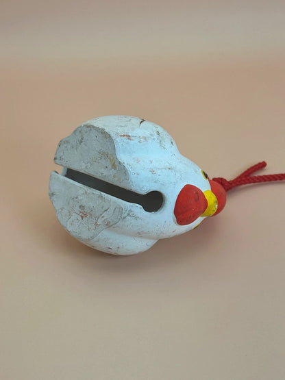 CB017 - Cloche décorative en argile Coq Dorei