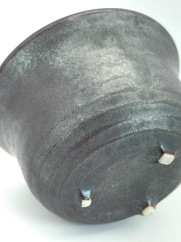 TB04 - Wabi-Sabi Teacup of Banko-Yaki Iron Glaze