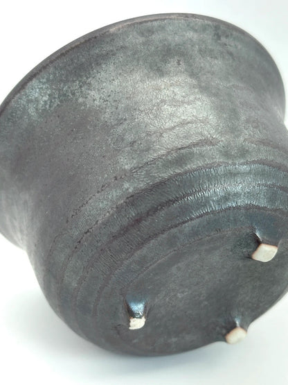 TB04 - Wabi-Sabi Teacup of Banko-Yaki Iron Glaze