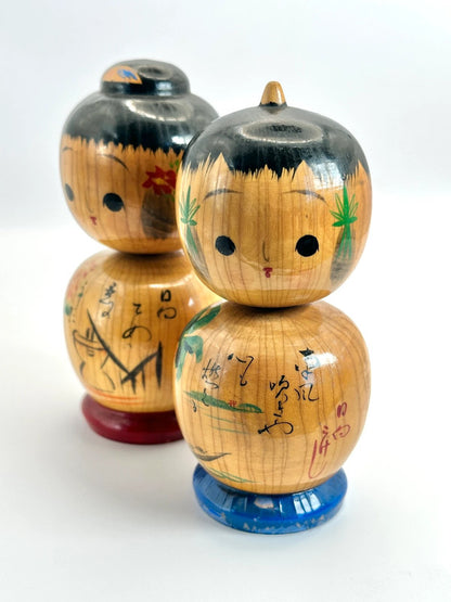 K10113 - Vintage Donko kokeshi doll pair