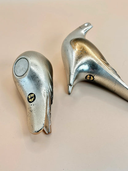 FT156 - Pair of cast iron doves Sotaro Saegusa 三枝惣太郎