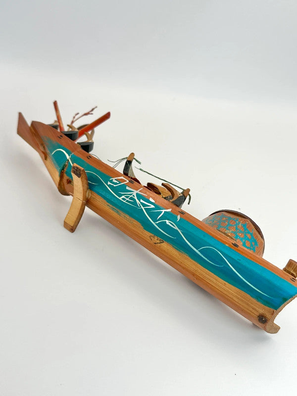 FT103 - Bamboo folk toy of fisherman boat