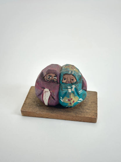FT137 - Japanese folk carft Daruma set 会津彫