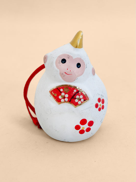CB334 - Yakushigama Monkey Dorei Clay Bell 薬師窯