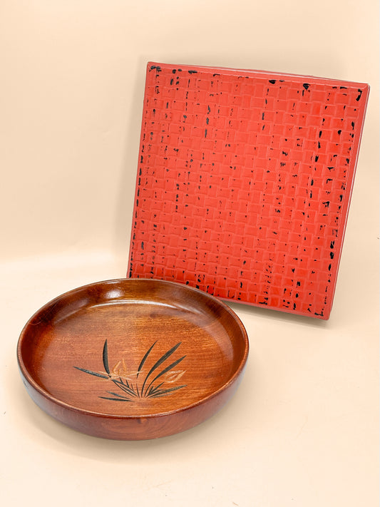 TB365 -  Sanuki-bori wooden kashiki 菓子器