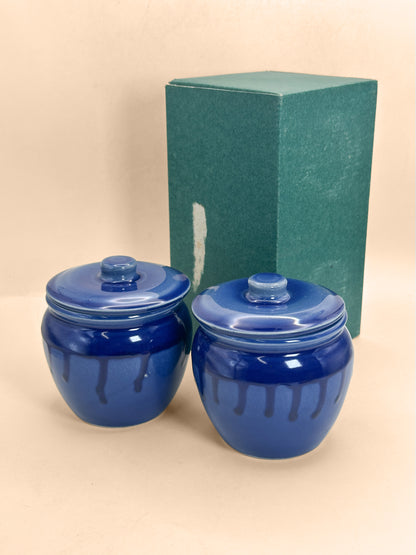 TB433 - Mino-yaki lidded small jars 美濃焼