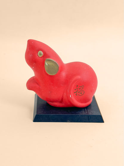 FT534 - Rat zodiac ornament by Seizan-gama 蜻山窯