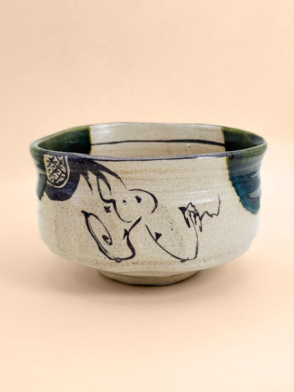 TC134 - Chawan Matcha Bowl of Oribe-yaki 織部焼