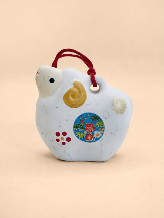FT622 - Cloche en argile en forme de mouton Yakushigama 薬師窯