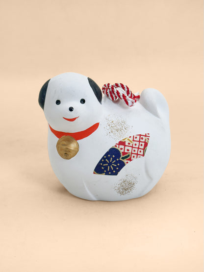 CB319 - Dog Dorei Clay Bell by Shōhō 昭峰