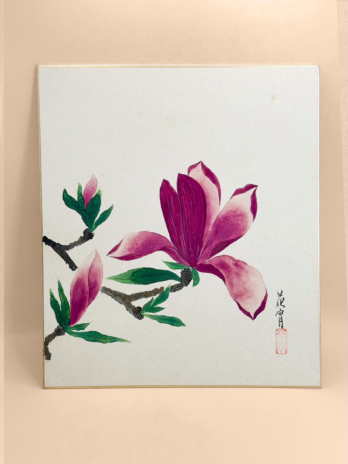 SHP402 - Shikishi Magnolia Blossoms by Ryōshō 蓼宵