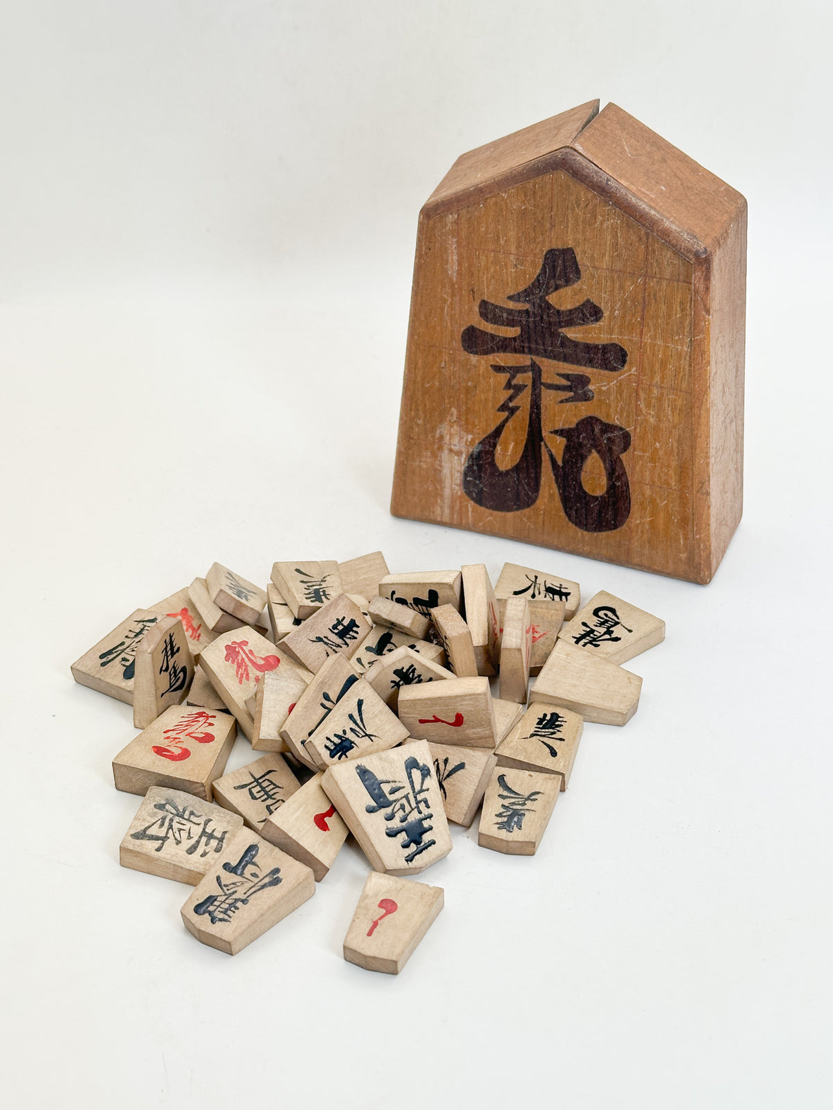 FT604 - Antique Japanese Shogi Chess Set 御將棋駒