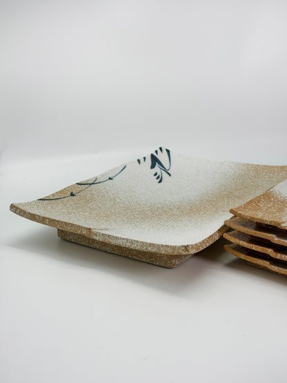 TB466 - Mino-yaki plate set 美濃焼