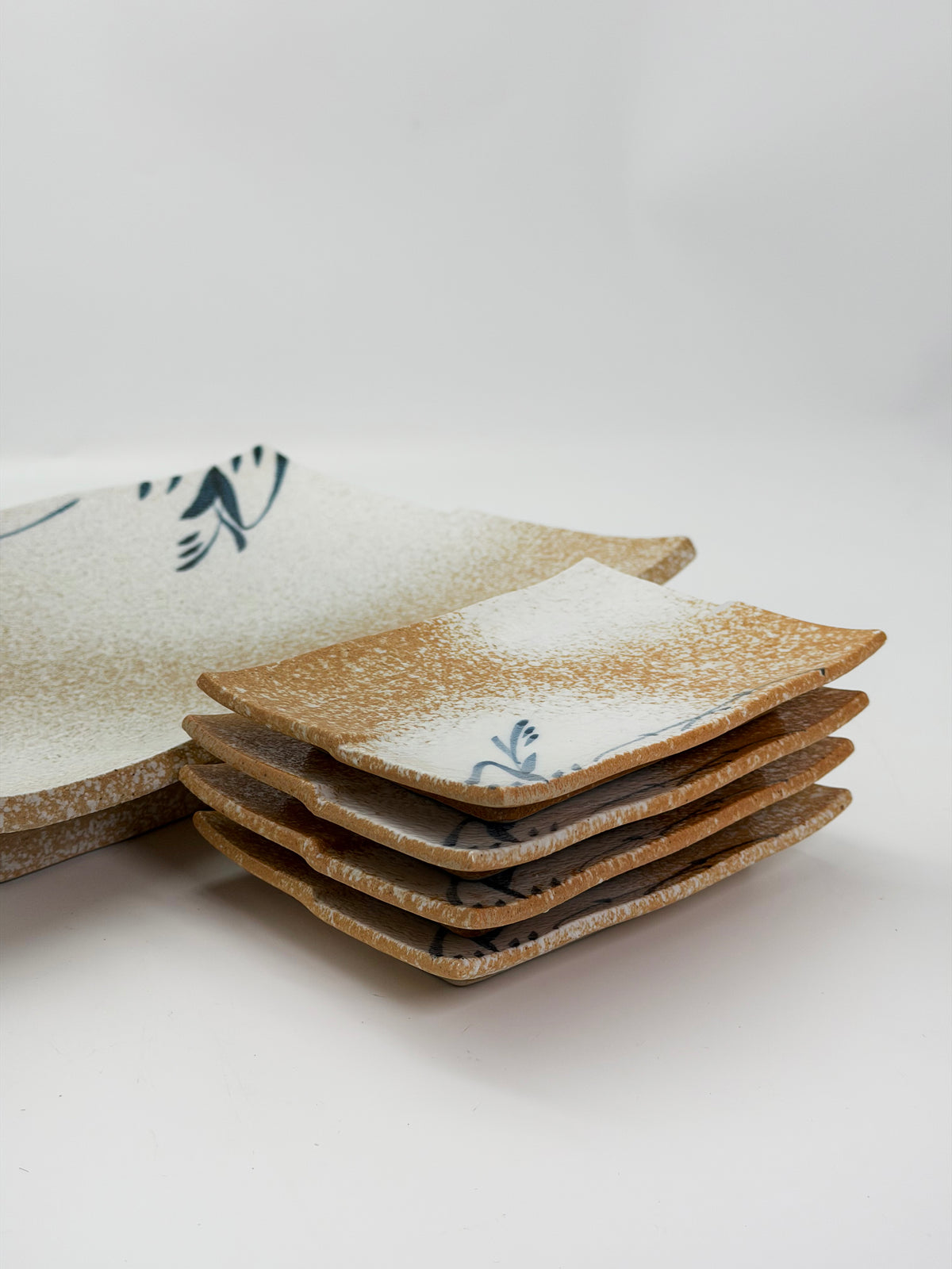 TB466 - Mino-yaki plate set 美濃焼
