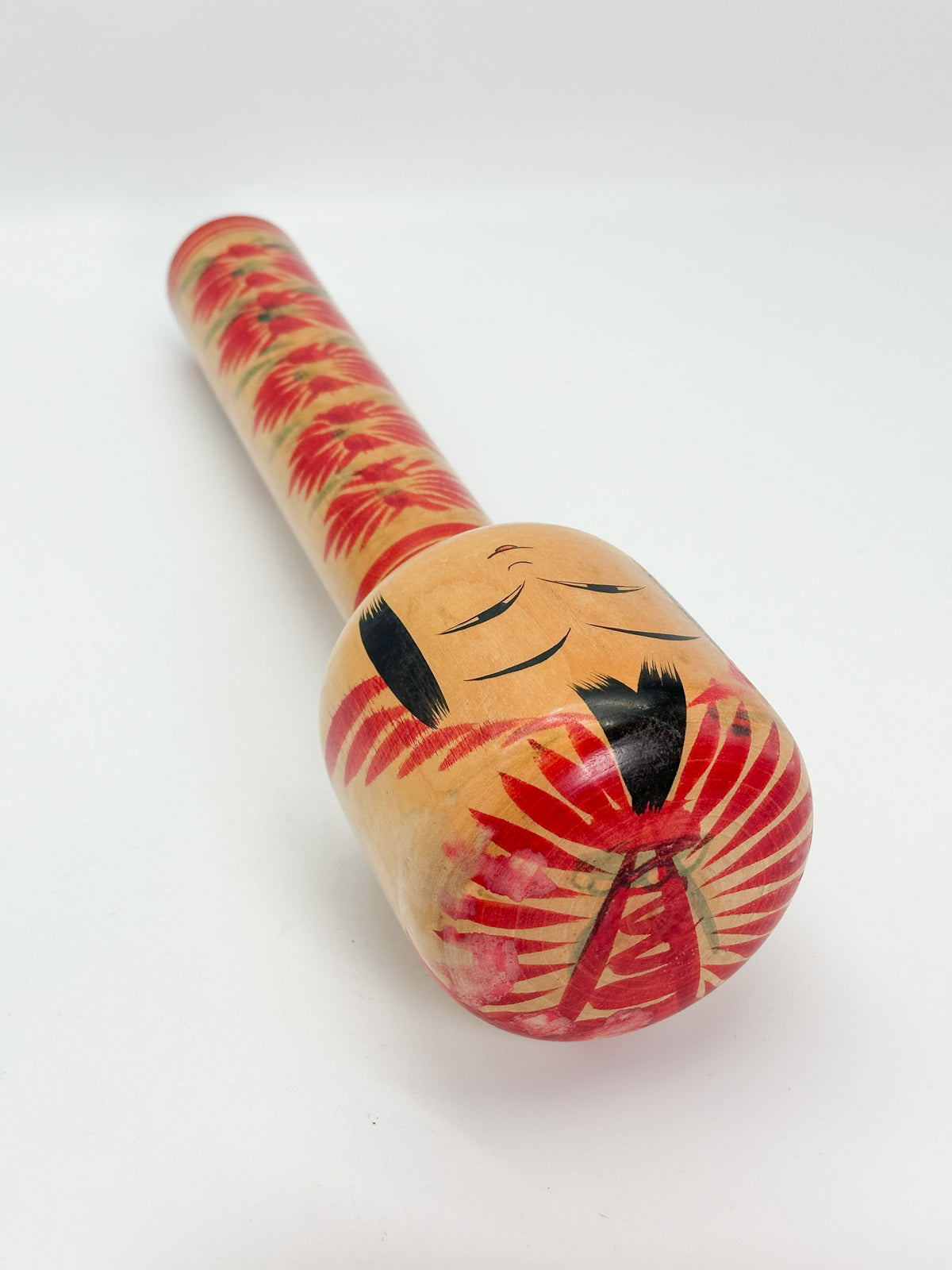 K35021 - Traditional Togatta kokeshi by Fumio Sato 佐藤文男