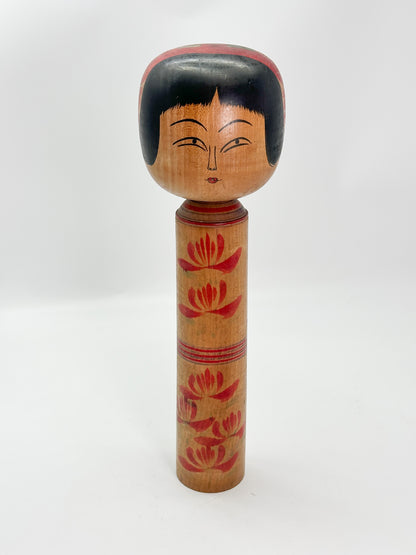 K35023 - Traditional Hijiori Kokeshi by Juunosuke Sato 佐藤重之助
