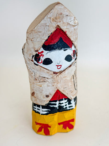 K10177 - Vintage Yukinko Kokeshi itto-bori 一刀彫