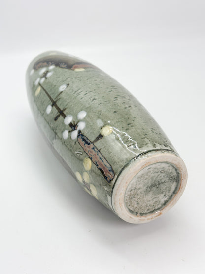 TB438 - Akazu-yaki flower vase 赤津焼