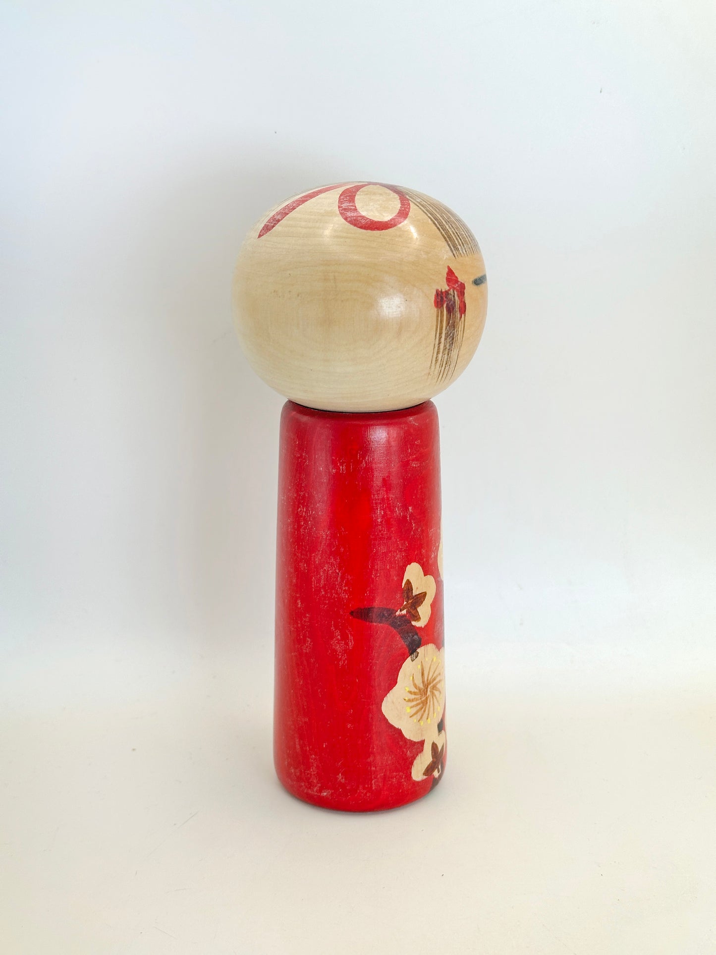 K18135 - Sosaku Kokeshi Plum Child by Hakuho 白峰