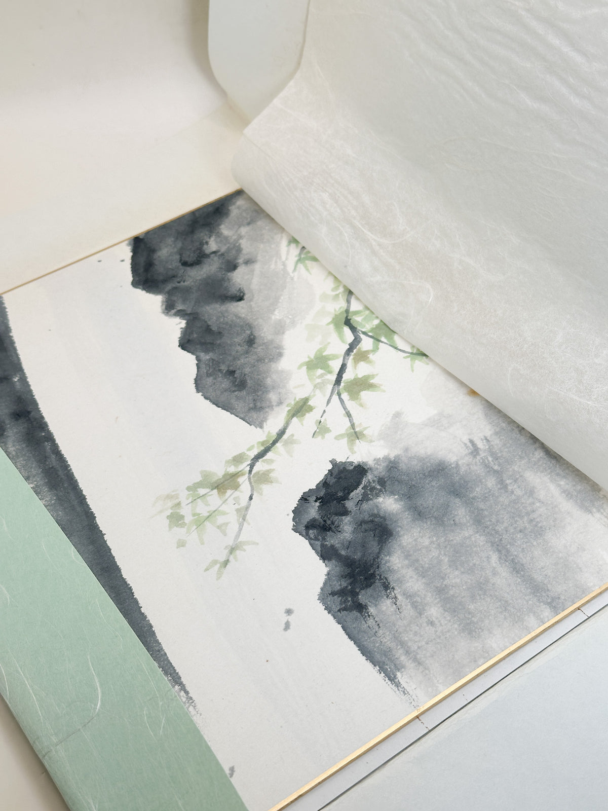 SHP395 - Original shikishi artwork of waterfall