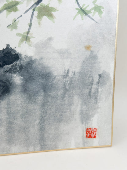 SHP395 - Original shikishi artwork of waterfall