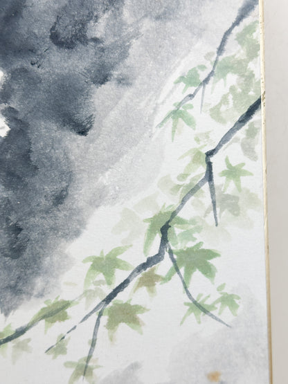 SHP395 - Original shikishi artwork of waterfall