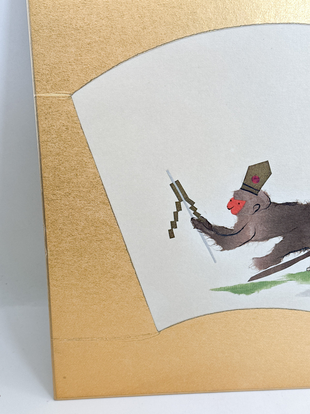 SHP393 - Shikishi Artwork of saru-mawashi 猿回し