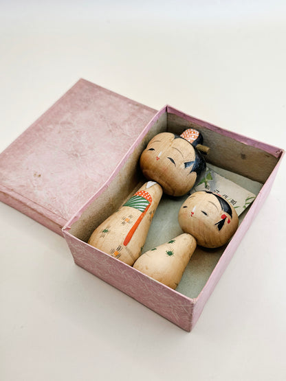 K10178 - Sōsaku Kokeshi set by Sasayama Masue 笹山益惠