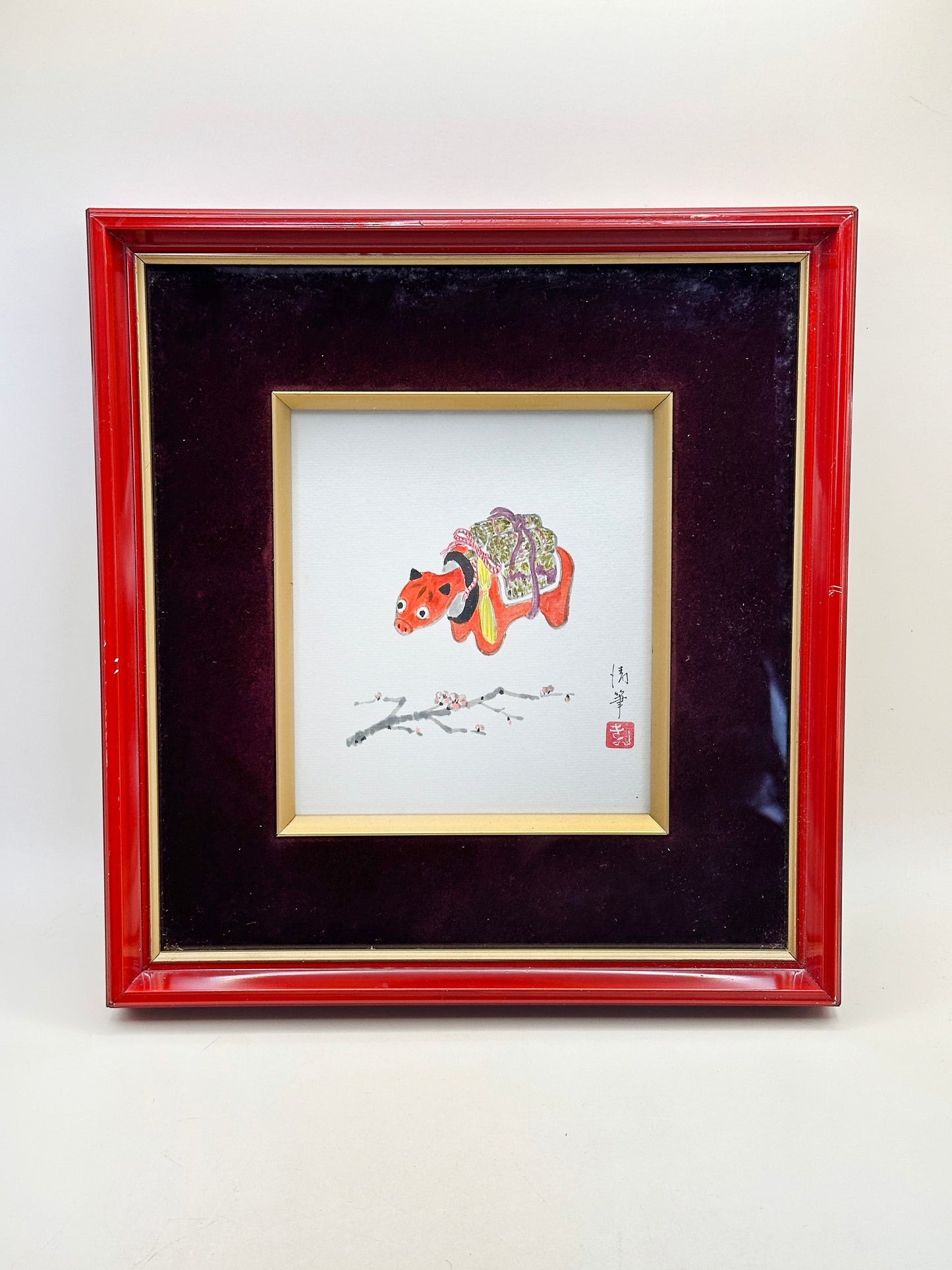 SHP230 - Carte artistique Shikishi avec cadre laqué