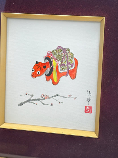 SHP230 - Carte artistique Shikishi avec cadre laqué