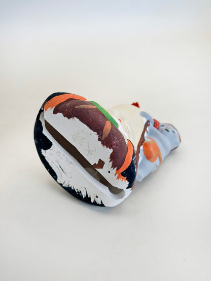 CB170 - RARE Ōtsu-e Dorei clay bell of Old Man of Longevity