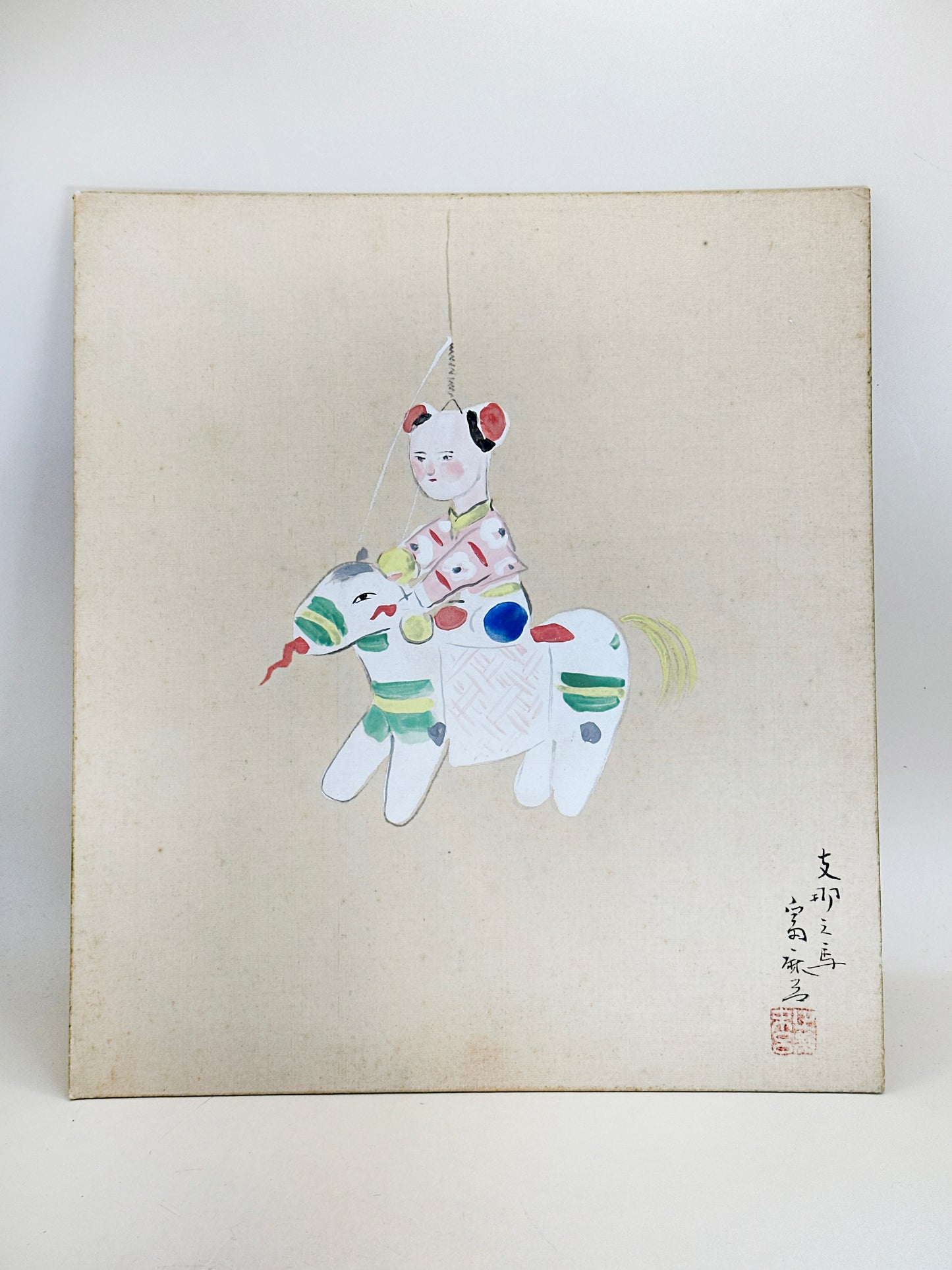 SHP235 - Shikishi Card Horse from China 支那の馬