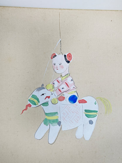 SHP235 - Shikishi Card Horse from China 支那の馬