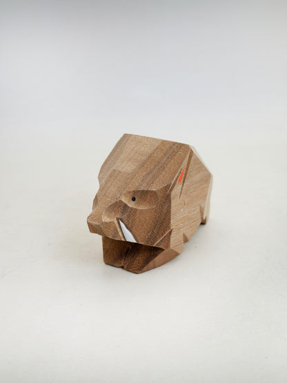 FT452 - Sculpture en bois du sanglier du zodiaque Atsuta Jingū 熱田神宮
