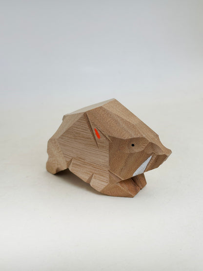 FT452 - Sculpture en bois du sanglier du zodiaque Atsuta Jingū 熱田神宮