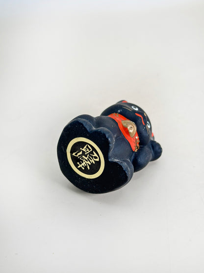 FT326 - Black Lucky Cat Maneki-neko by Shōhō 昭峰