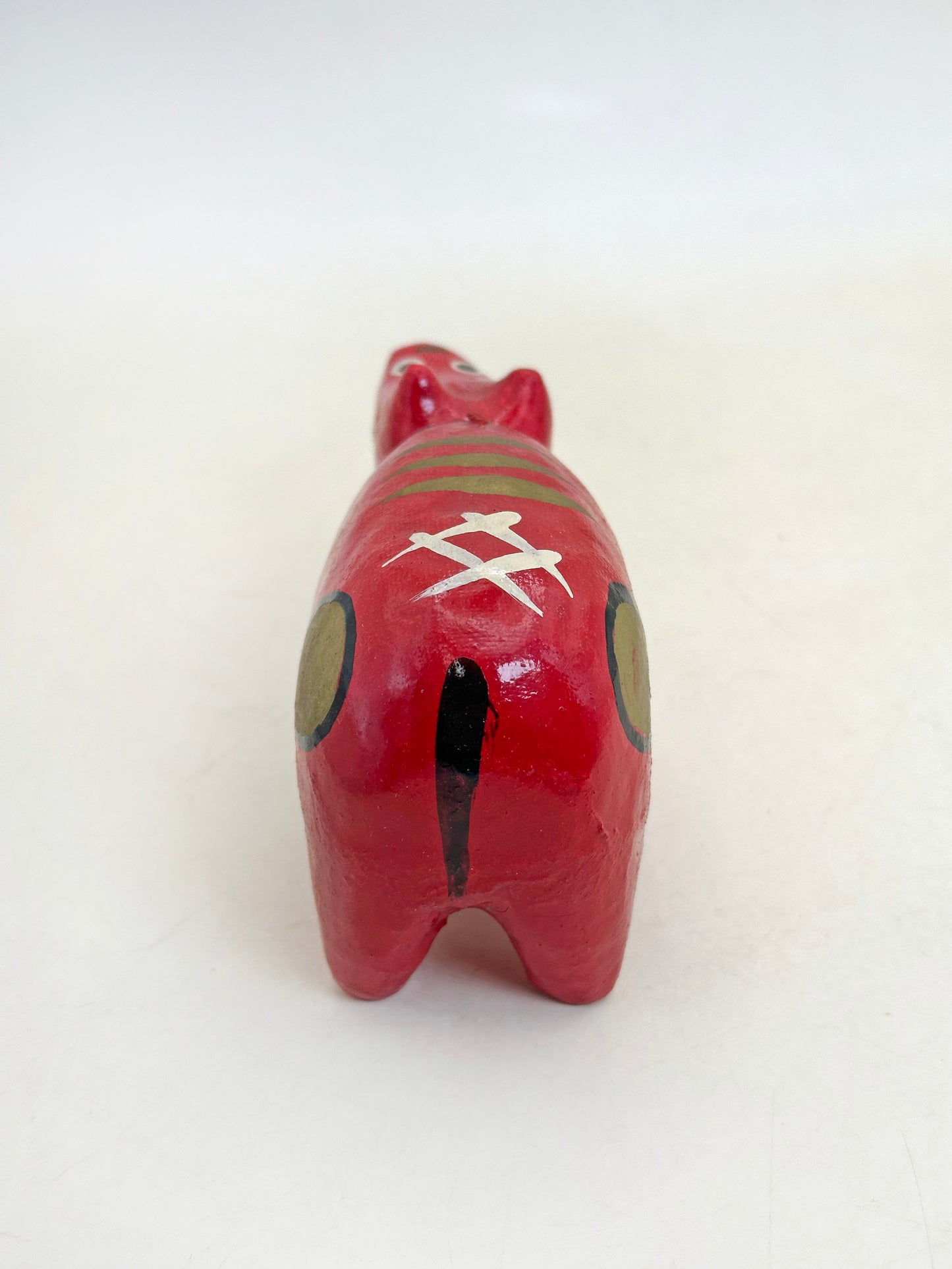FT456 - Hariko Akabeko – Red Cow Paper Mache 赤べこ