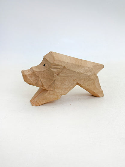 FT461 - Sculpture sur bois zodiaque Sanglier Atsuta Jingū 熱田神宮
