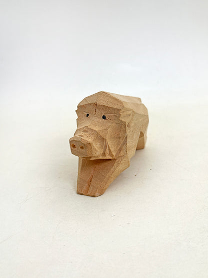 FT461 - Sculpture sur bois zodiaque Sanglier Atsuta Jingū 熱田神宮