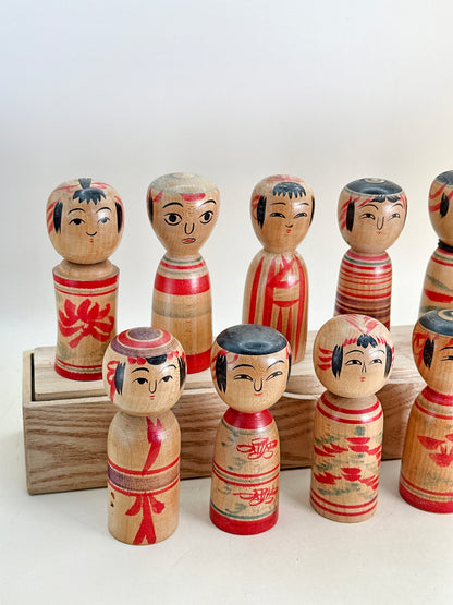 K10183 - Set de kokeshi traditionnelles Dento 伝統こけし