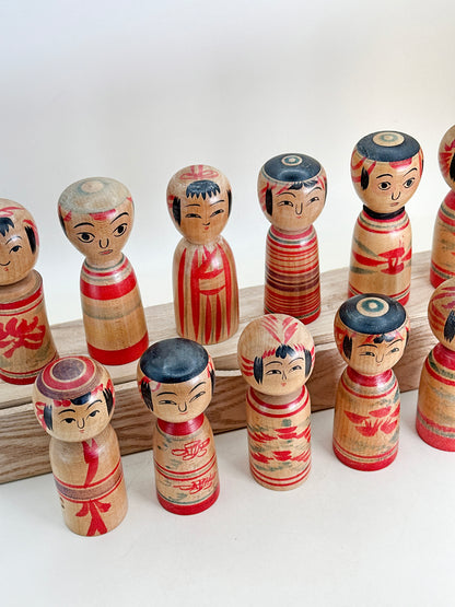 K10183 - Set de kokeshi traditionnelles Dento 伝統こけし