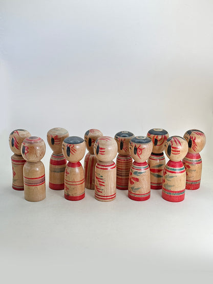 K10183 - Set de kokeshi traditionnelles Dento 伝統こけし