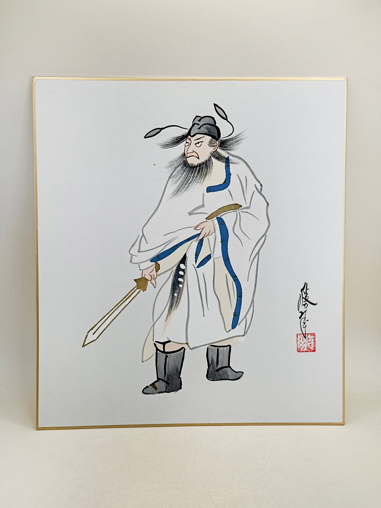 SHP315 - Shikishi artwork of  Shōki 鍾馗