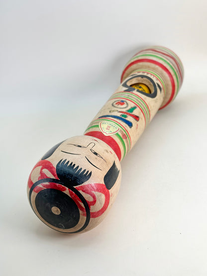 K30028 - RARE Tsuchiyu Kokeshi by Shinichi Abe 阿部新一