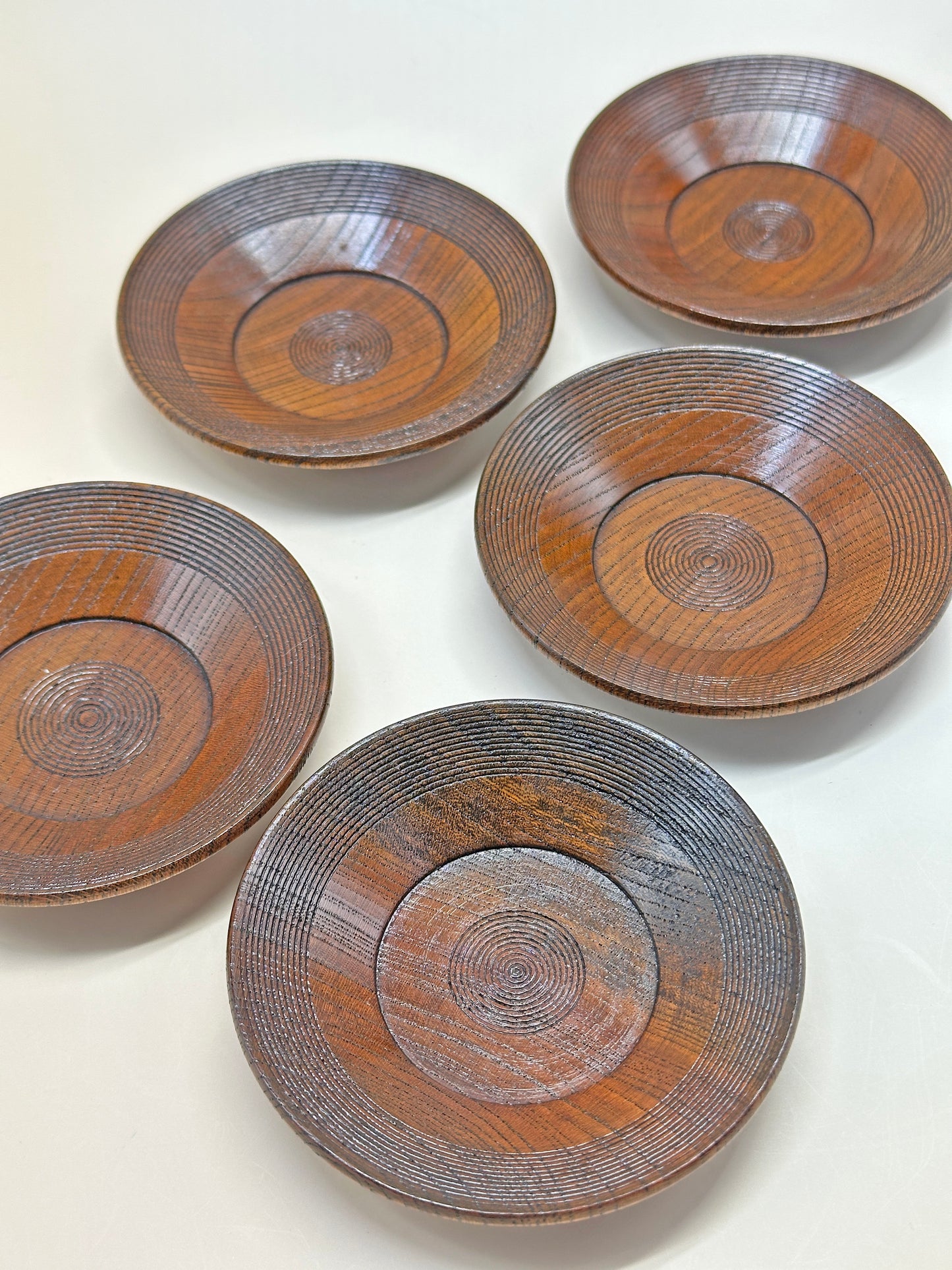 TB62 - Japan Wooden Tea Saucers Set 木製茶托