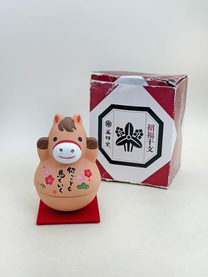 FT477 - Horse zodiac tumbler figurine by Yakushigama 薬師窯