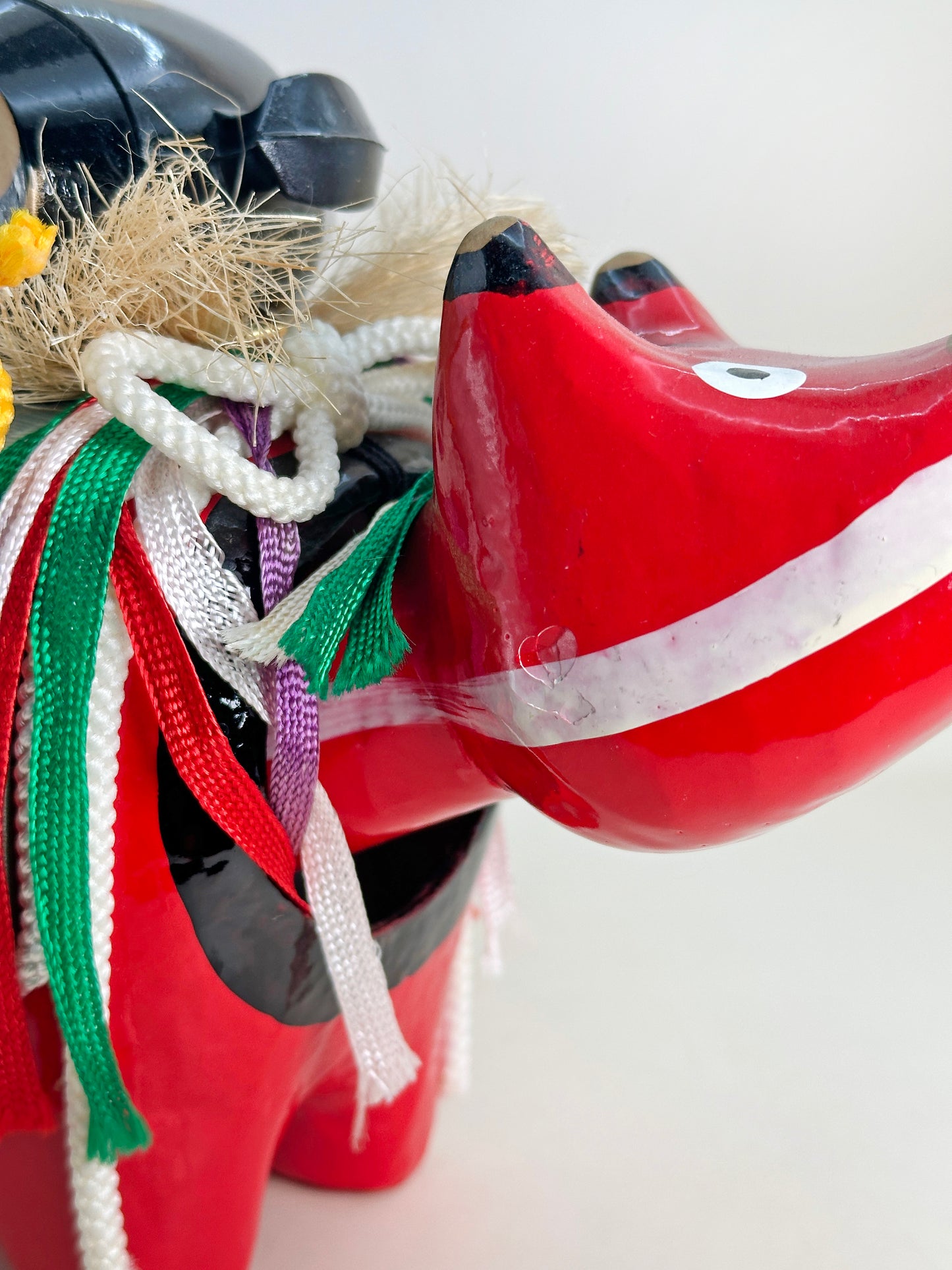 FT331 - Hariko Akabeko – Red Cow Paper Mache 赤べこ